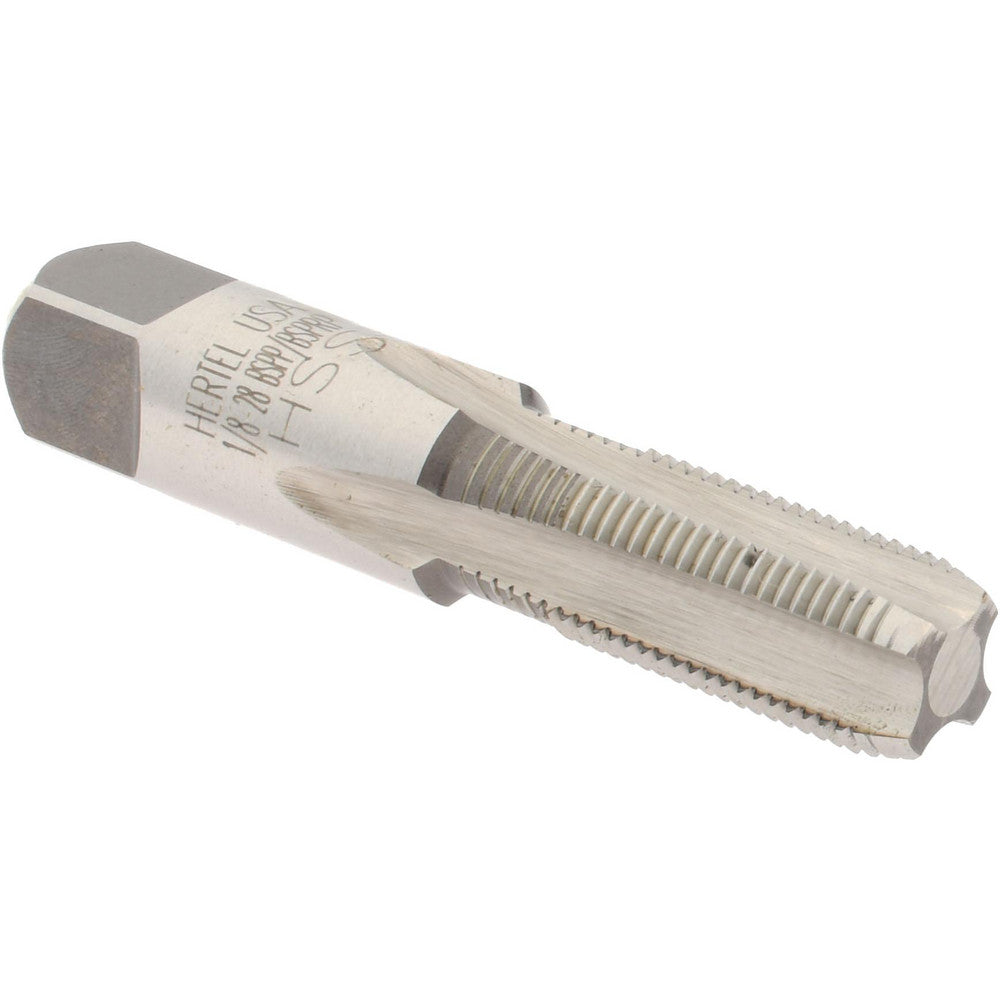 Hertel R867372-S British Standard Pipe Tap 1/8-28 RP(BSPRP), Plug Chamfer, 4 Flute