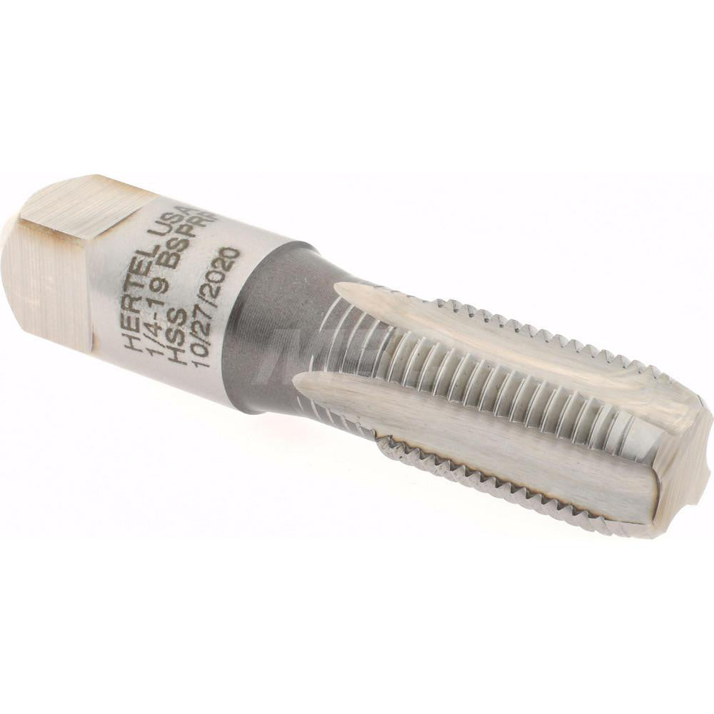 Hertel R867373-S British Standard Pipe Tap 1/4-19 RP(BSPRP), Plug Chamfer, 4 Flute