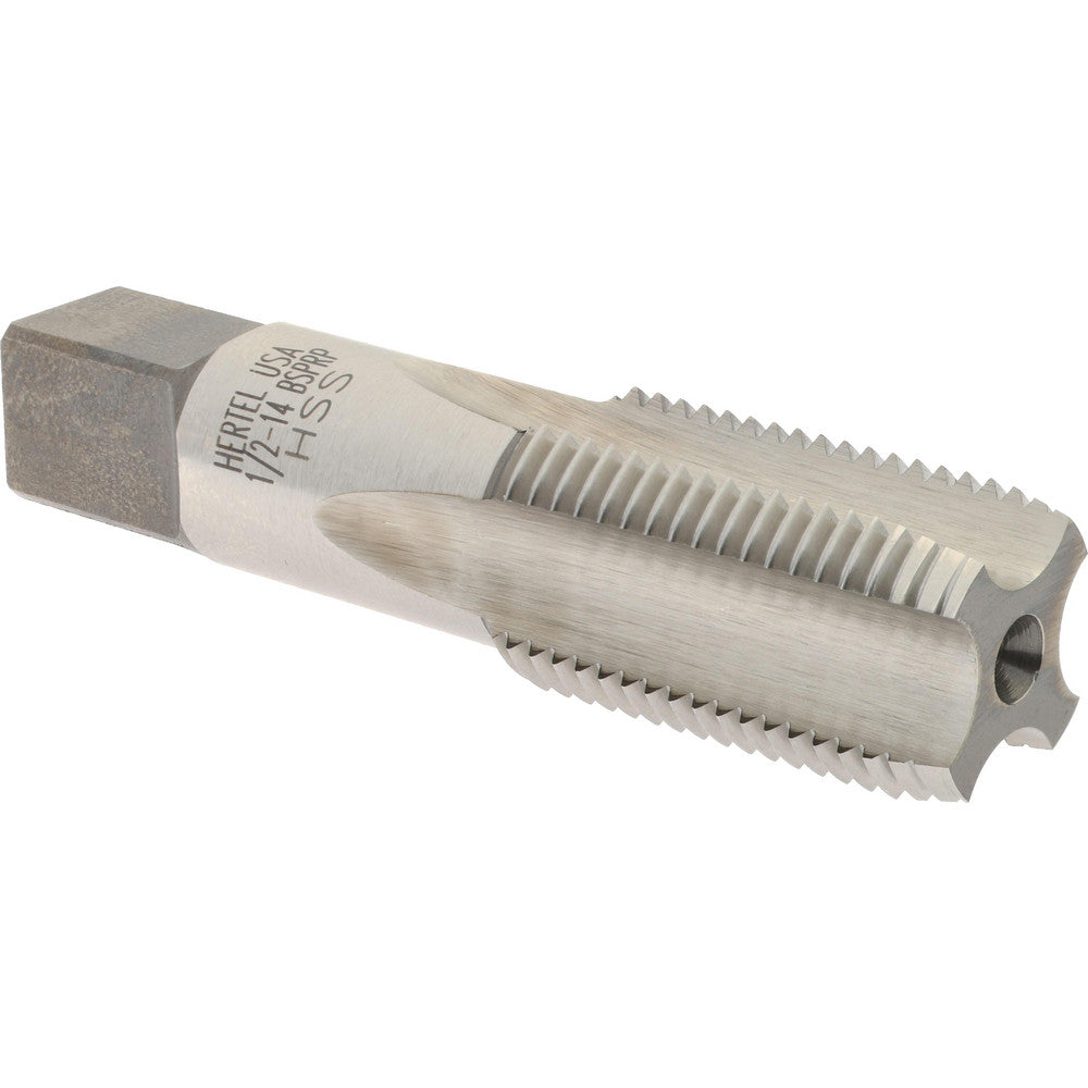 Hertel R867375-S British Standard Pipe Tap 1/2-14 RP(BSPRP), Plug Chamfer, 4 Flute