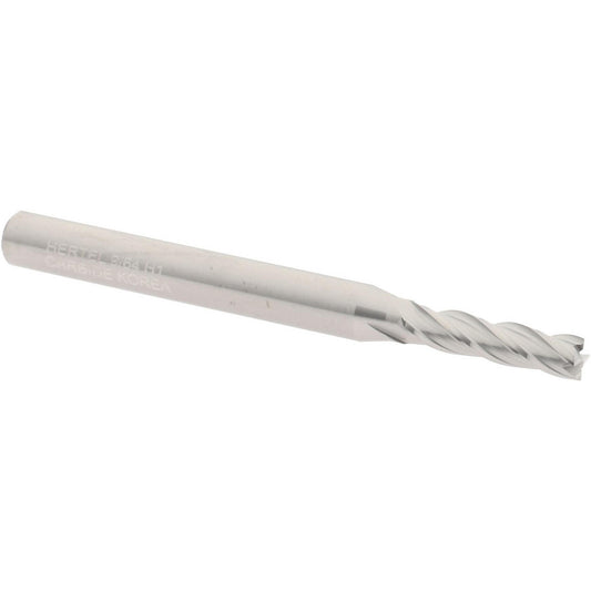 Hertel 88245766 Square End Mill 9/64" Dia, 9/16" LOC, 4 Flute, Solid Carbide