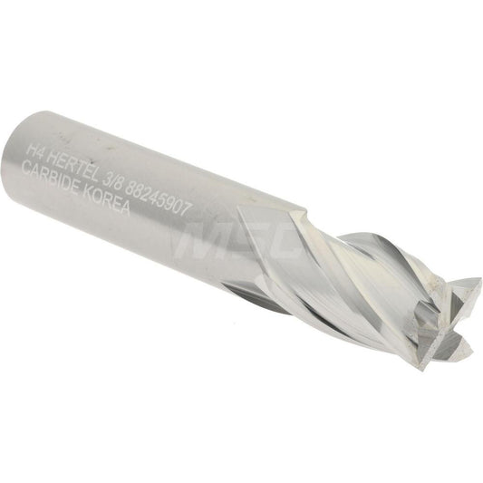 Hertel 88245907 Square End Mill 3/8" Dia, 5/8" LOC, 4 Flute, Solid Carbide