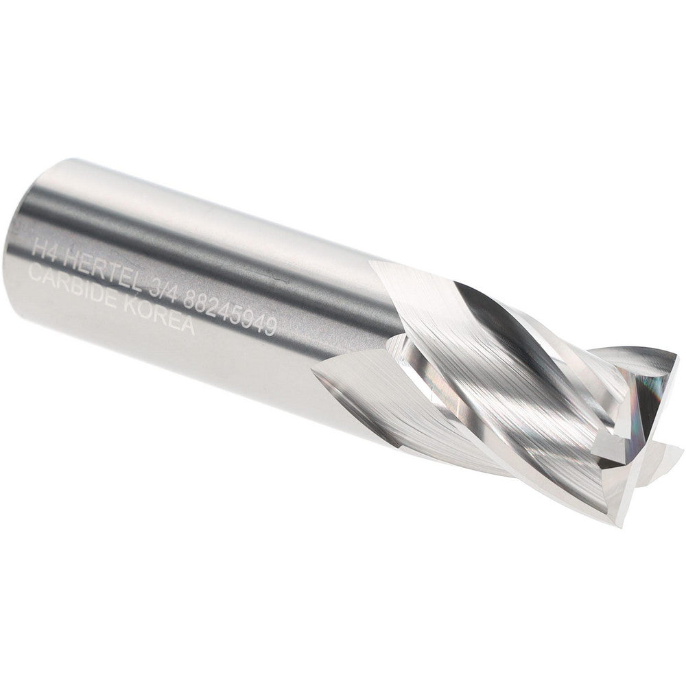 Hertel 88245949 Square End Mill 3/4" Dia, 1" LOC, 4 Flute, Solid Carbide