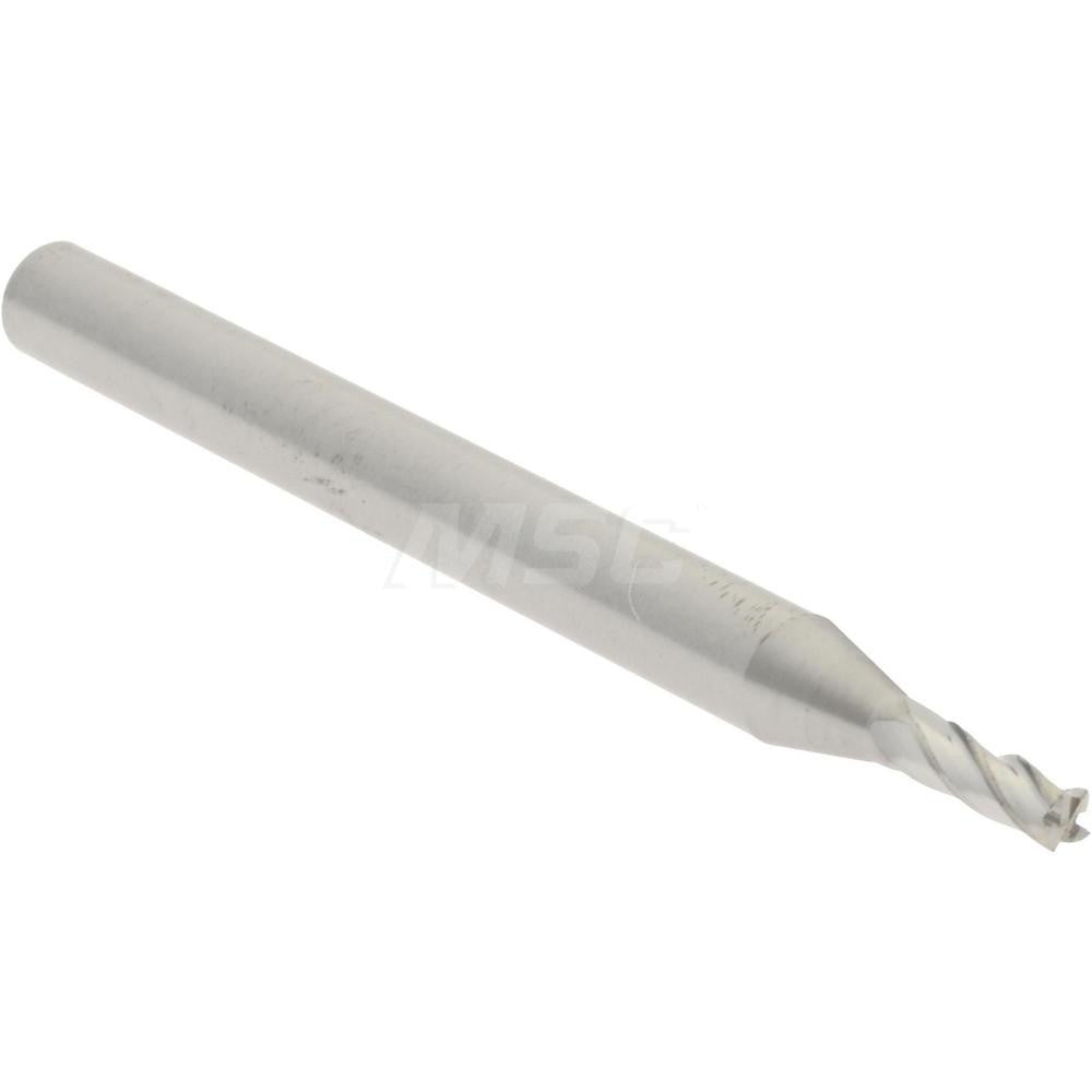 Hertel 88245964 Square End Mill 1/16" Dia, 3/16" LOC, 4 Flute, Solid Carbide