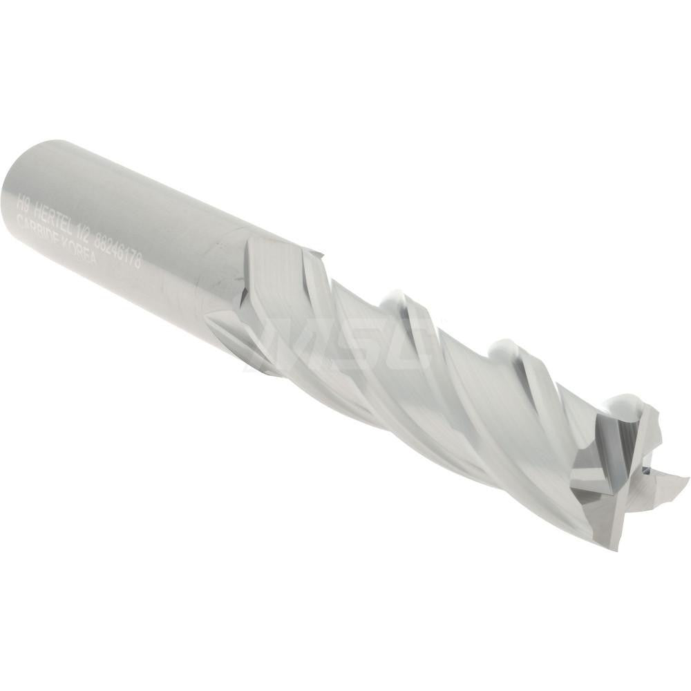 Hertel 88246178 Square End Mill 1/2" Dia, 2" LOC, 4 Flute, Solid Carbide