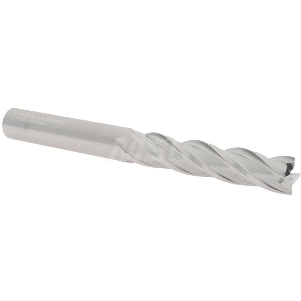 Hertel 88246210 Square End Mill 5/8" Dia, 3" LOC, 4 Flute, Solid Carbide