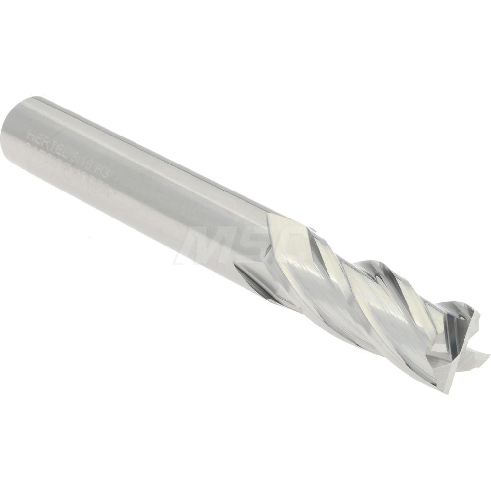 Hertel 88246293 Square End Mill 5/16" Dia, 13/16" LOC, 4 Flute, Solid Carbide