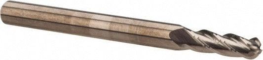 Hertel E5250007 Ball End Mill 7/64" Dia, 3/8" LOC, 4 Flute, Solid Carbide