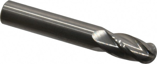 Hertel E599924528 Ball End Mill 5/16" Dia, 1/2" LOC, 4 Flute, Solid Carbide