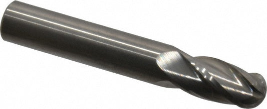 Hertel E599924528 Ball End Mill 5/16" Dia, 1/2" LOC, 4 Flute, Solid Carbide