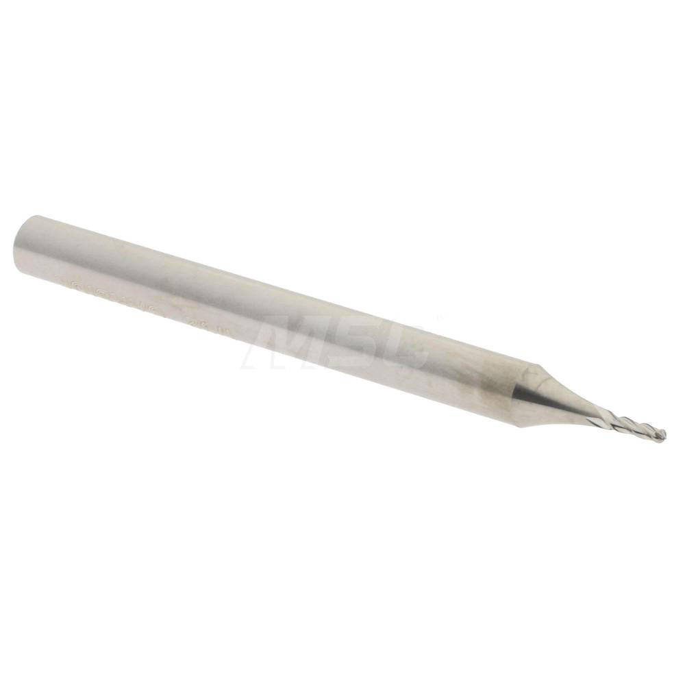 Hertel E599924490 Ball End Mill 1/32" Dia, 1/16" LOC, 4 Flute, Solid Carbide