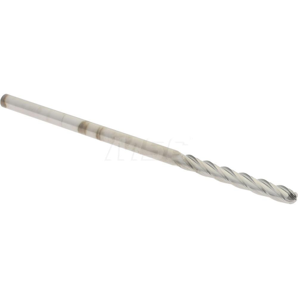Hertel E5062008 Ball End Mill 1/8" Dia, 1" LOC, 4 Flute, Solid Carbide