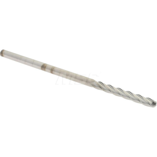 Hertel E5062008 Ball End Mill 1/8" Dia, 1" LOC, 4 Flute, Solid Carbide