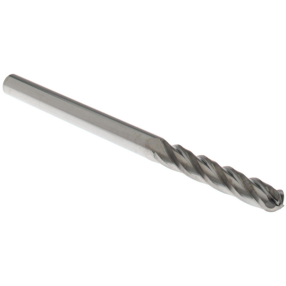 Hertel E5062012 Ball End Mill 3/16" Dia, 1-1/8" LOC, 4 Flute, Solid Carbide