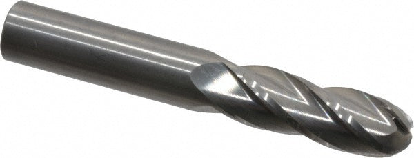 Hertel E5250024 Ball End Mill 3/8" Dia, 1" LOC, 4 Flute, Solid Carbide