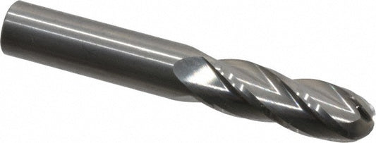 Hertel E5250024 Ball End Mill 3/8" Dia, 1" LOC, 4 Flute, Solid Carbide