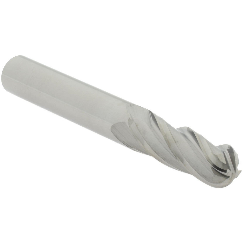 Hertel E5060024 Ball End Mill 3/8" Dia, 1-1/8" LOC, 4 Flute, Solid Carbide