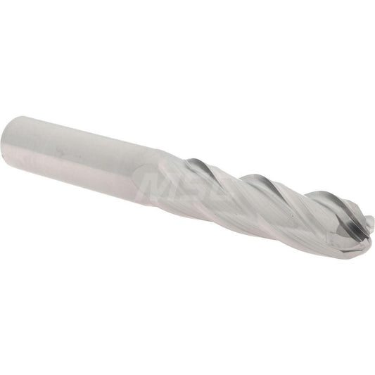Hertel E5060032 Ball End Mill 1/2" Dia, 2" LOC, 4 Flute, Solid Carbide