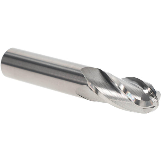 Hertel E5250040 Ball End Mill 5/8" Dia, 1-1/4" LOC, 4 Flute, Solid Carbide
