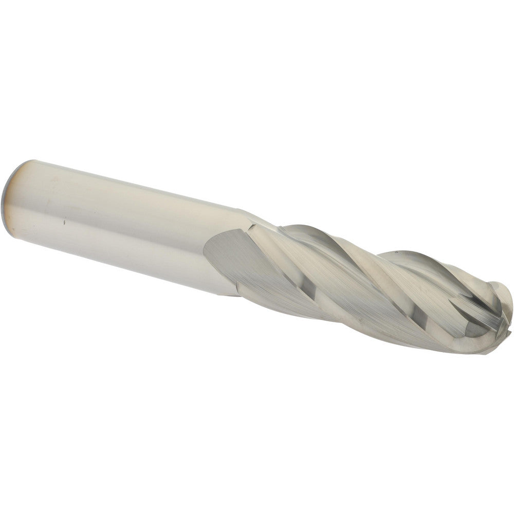Hertel E5060048 Ball End Mill 3/4" Dia, 2-1/4" LOC, 4 Flute, Solid Carbide