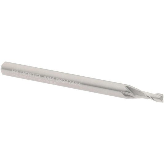 Hertel 88247424 Square End Mill 5/64" Dia, 3/16" LOC, 2 Flute, Solid Carbide