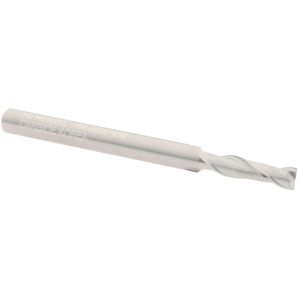 Hertel 88247432 Square End Mill 7/64" Dia, 3/8" LOC, 2 Flute, Solid Carbide