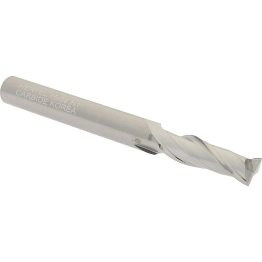 Hertel 88247473 Square End Mill 15/64" Dia, 3/4" LOC, 2 Flute, Solid Carbide