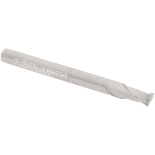 Hertel 88247549 Square End Mill 1/8" Dia, 1/4" LOC, 2 Flute, Solid Carbide