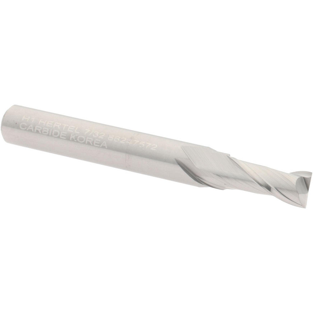 Hertel 88247572 Square End Mill 7/32" Dia, 1/2" LOC, 2 Flute, Solid Carbide