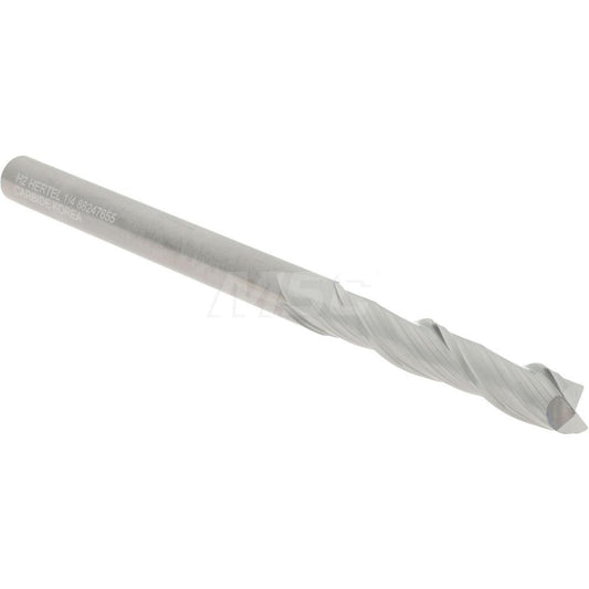 Hertel 88247655 Square End Mill 1/4" Dia, 1-1/2" LOC, 2 Flute, Solid Carbide