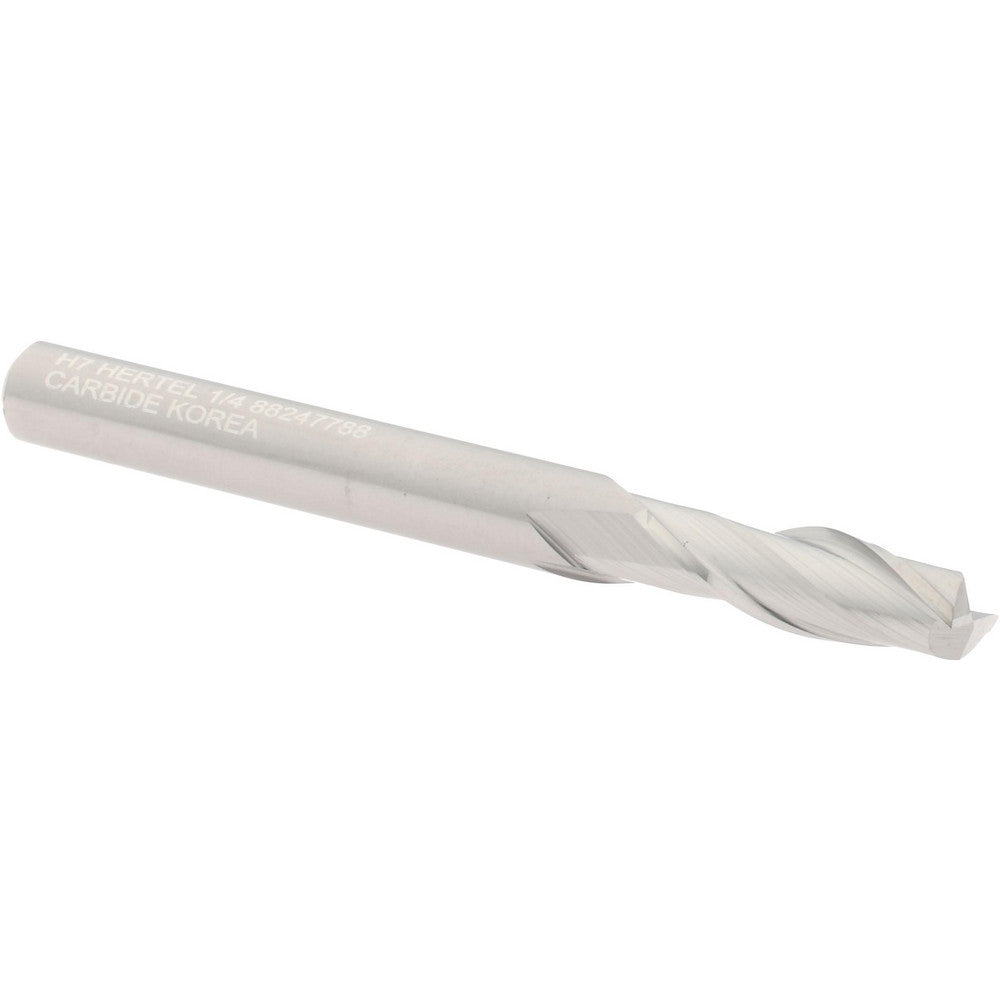 Hertel 88247788 Square End Mill 1/4" Dia, 3/4" LOC, 2 Flute, Solid Carbide