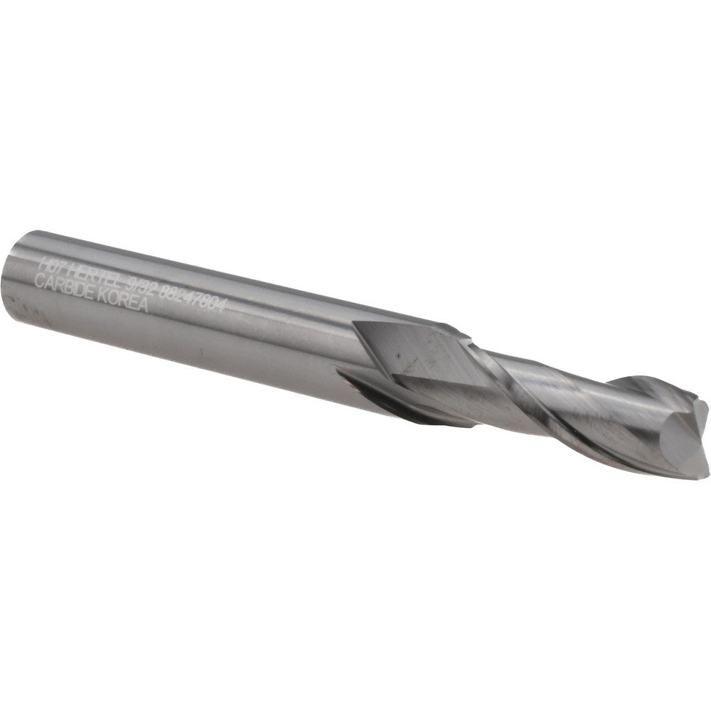 Hertel 88247804 Square End Mill 9/32" Dia, 3/4" LOC, 2 Flute, Solid Carbide