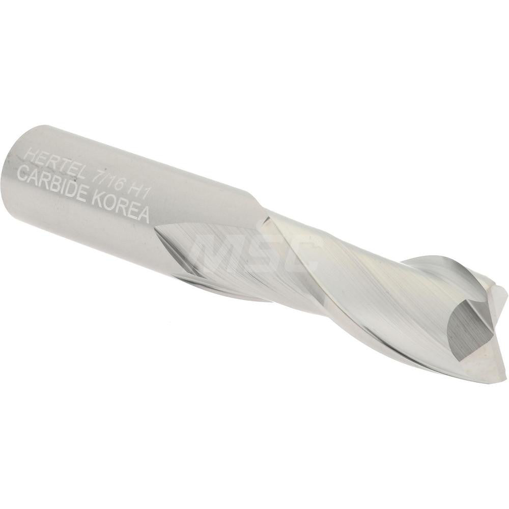 Hertel 88247879 Square End Mill 7/16" Dia, 1" LOC, 2 Flute, Solid Carbide