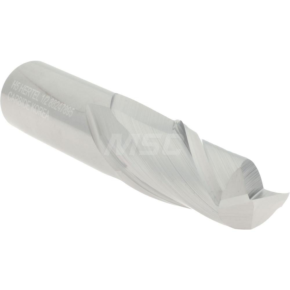 Hertel 88247895 Square End Mill 1/2" Dia, 1" LOC, 2 Flute, Solid Carbide