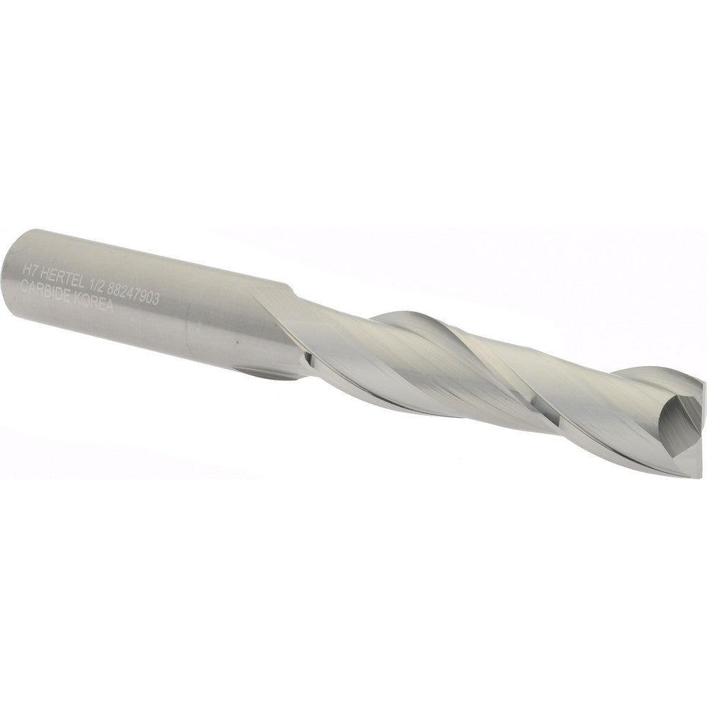 Hertel 88247903 Square End Mill 1/2" Dia, 2" LOC, 2 Flute, Solid Carbide
