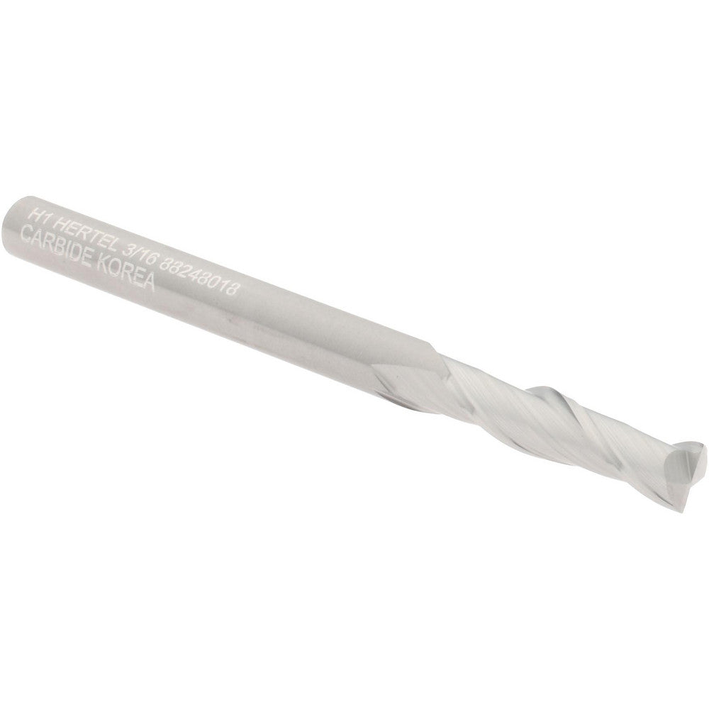 Hertel 88248018 Square End Mill 3/16" Dia, 3/4" LOC, 2 Flute, Solid Carbide