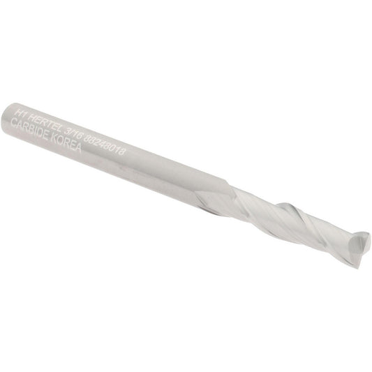 Hertel 88248018 Square End Mill 3/16" Dia, 3/4" LOC, 2 Flute, Solid Carbide