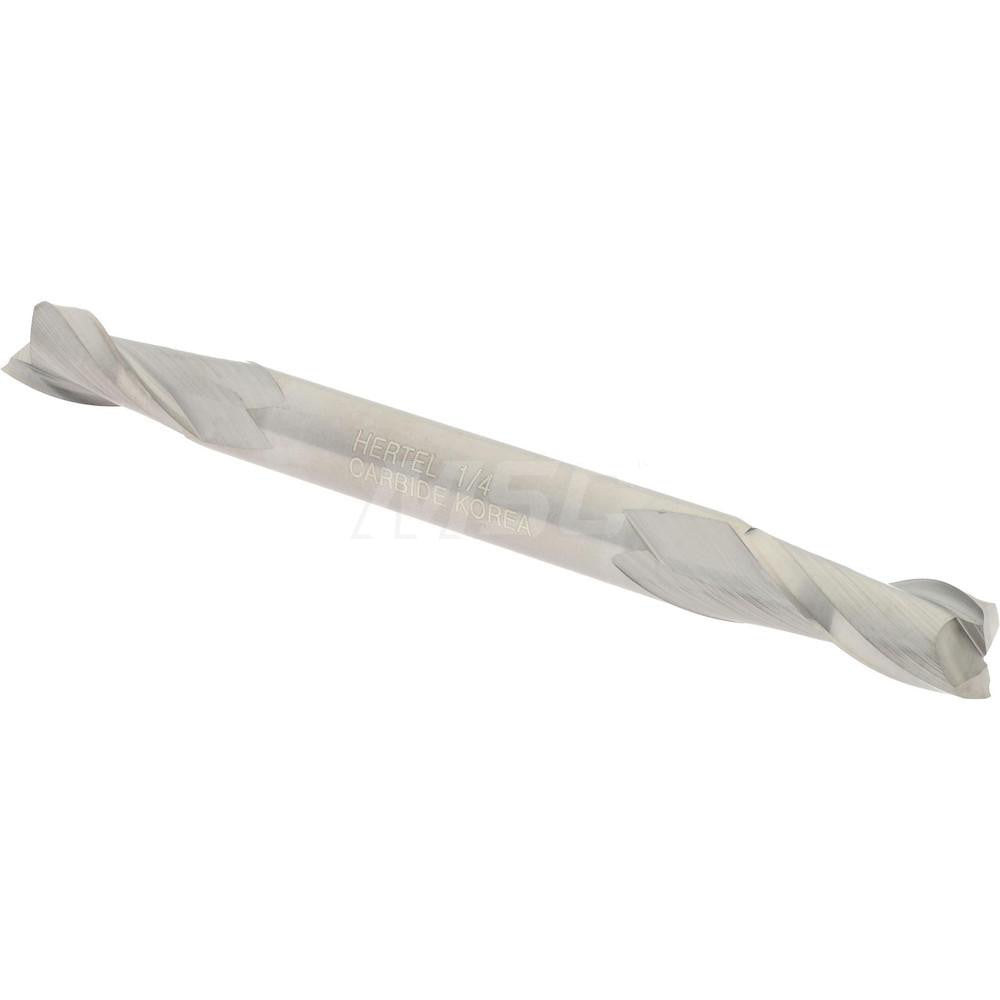 Hertel E599924311 Square End Mill 1/4" Dia, 5/8" LOC, 2 Flute, Solid Carbide