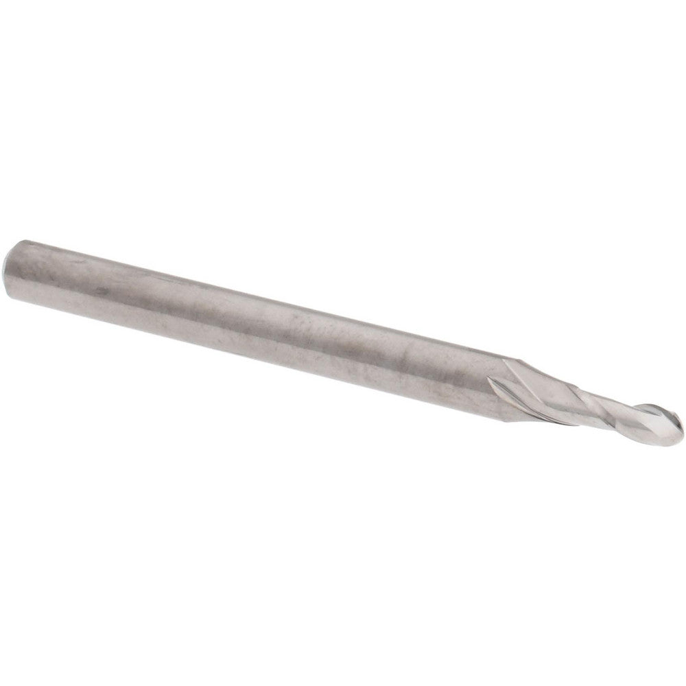 Hertel E599924500 Ball End Mill 5/64" Dia, 3/16" LOC, 2 Flute, Solid Carbide