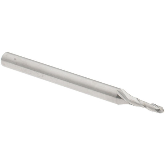 Hertel E599924478 Ball End Mill 1/16" Dia, 3/16" LOC, 2 Flute, Solid Carbide
