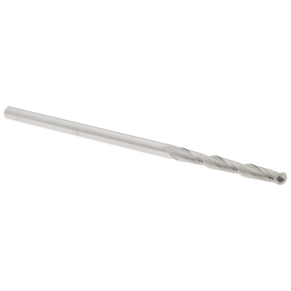 Hertel E5018008 Ball End Mill 1/8" Dia, 1" LOC, 2 Flute, Solid Carbide