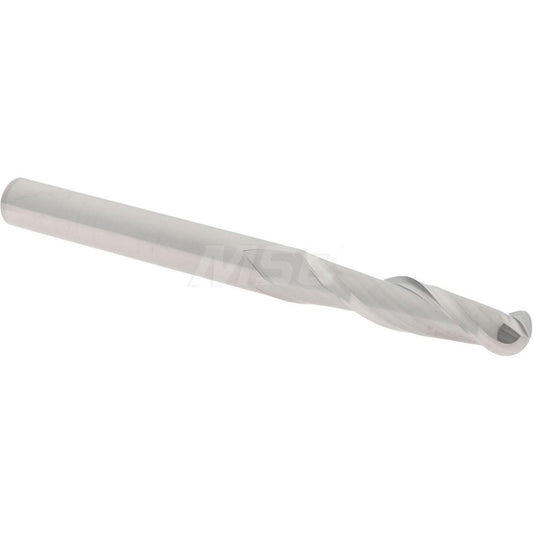 Hertel E5014016 Ball End Mill 1/4" Dia, 1-1/8" LOC, 2 Flute, Solid Carbide