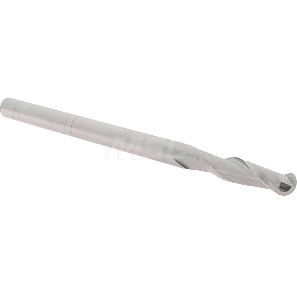 Hertel E5018902 Ball End Mill 3/8" Dia, 1-1/2" LOC, 2 Flute, Solid Carbide