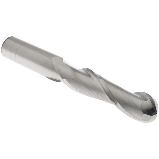 Hertel E5014032 Ball End Mill 1/2" Dia, 2" LOC, 2 Flute, Solid Carbide