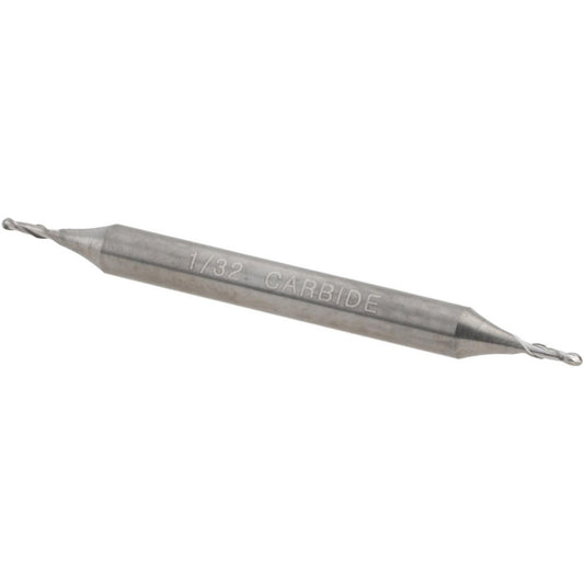 Hertel E599924381 Ball End Mill 1/32" Dia, 1/16" LOC, 2 Flute, Solid Carbide