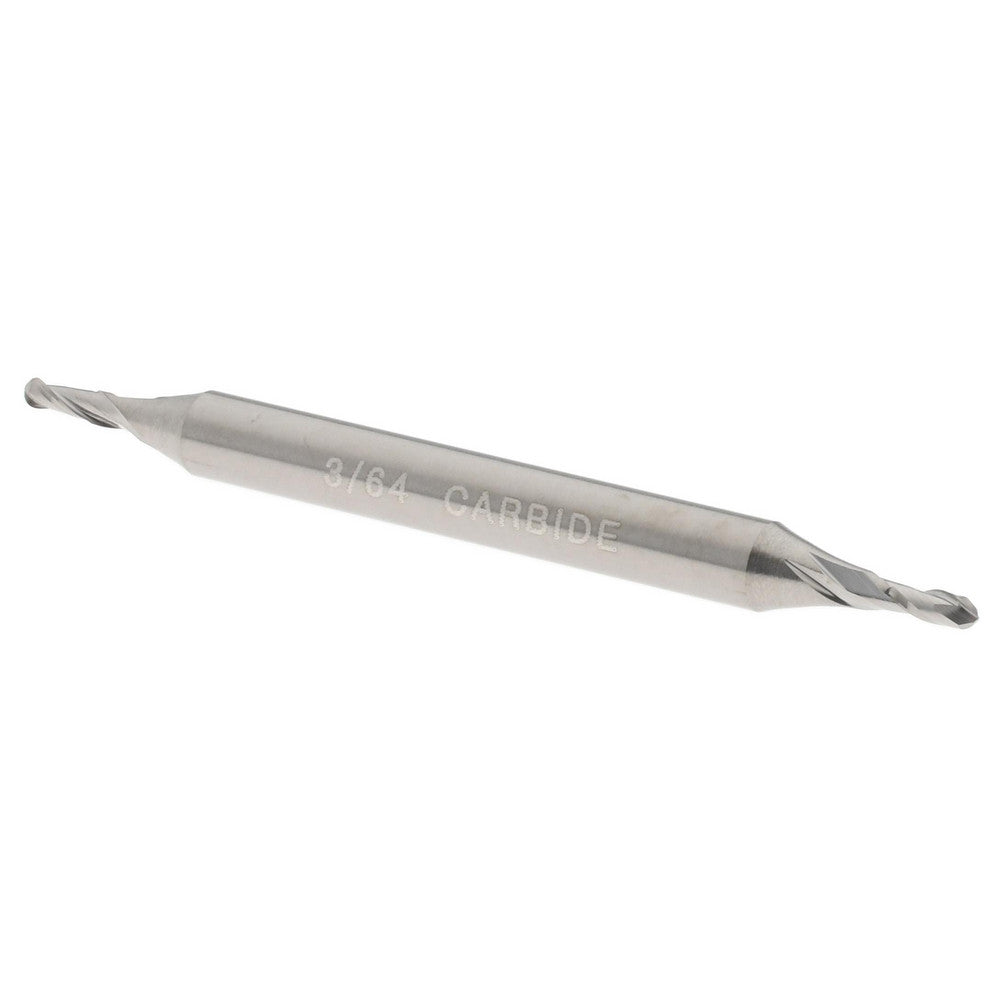 Hertel E599924382 Ball End Mill 3/64" Dia, 3/32" LOC, 2 Flute, Solid Carbide
