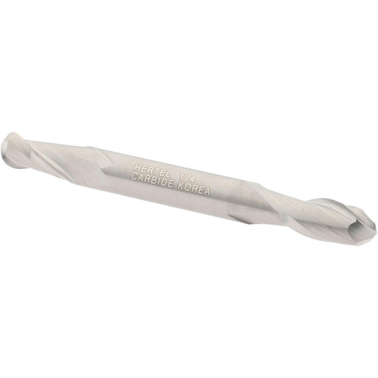 Hertel E5251016 Ball End Mill 1/4" Dia, 1/2" LOC, 2 Flute, Solid Carbide