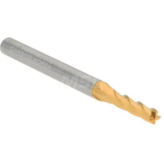 Hertel 88250105 Square End Mill 3/32" Dia, 3/8" LOC, 4 Flute, Solid Carbide