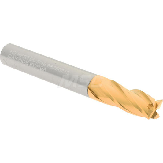 Hertel 88250212 Square End Mill 5/16" Dia, 3/4" LOC, 4 Flute, Solid Carbide