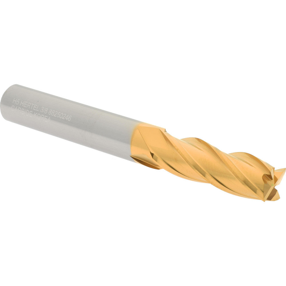 Hertel 88250246 Square End Mill 3/8" Dia, 1-1/8" LOC, 4 Flute, Solid Carbide