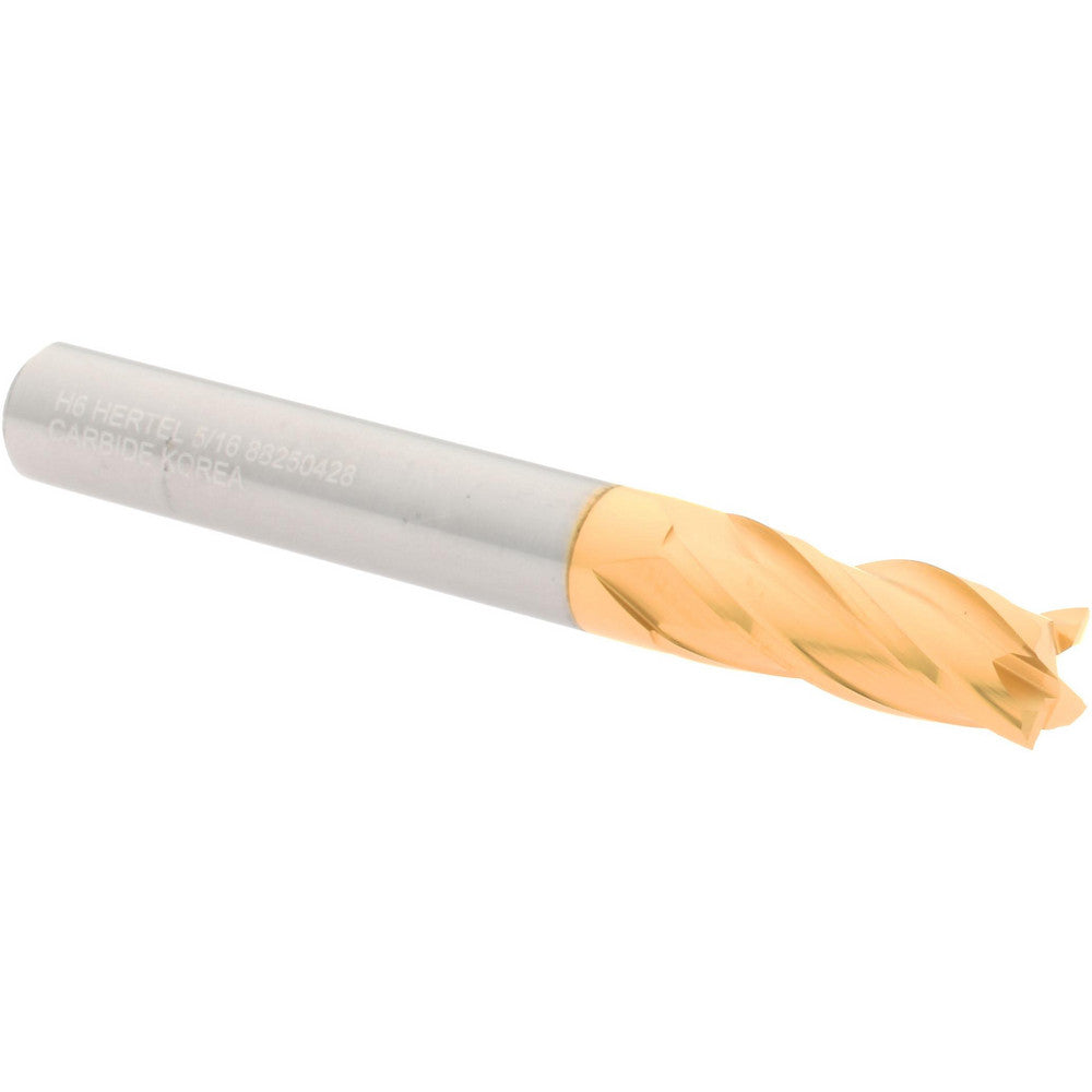 Hertel 88250428 Square End Mill 5/16" Dia, 13/16" LOC, 4 Flute, Solid Carbide